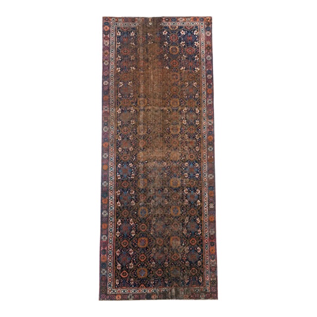 Antique Worn Veramin Runner | Allover Floral Design | 5x10 For Sale