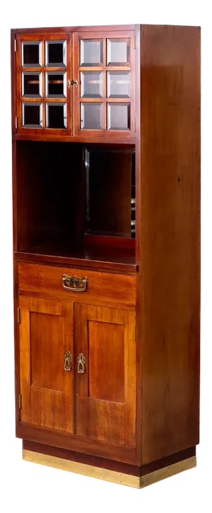Art Nouveau Pillar Cabinet in the style of Josef Hoffmann for Anton Pospischil, Vienna, 1905