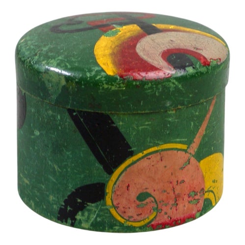 Art Deco Abstract Wooden Lidded Container, 1930s For Sale