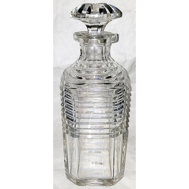 1900 - 1909 1900s Georgian Cut Crystal Decanter Triple Set Tantalus - 4 pcs For Sale - Image 5 of 12