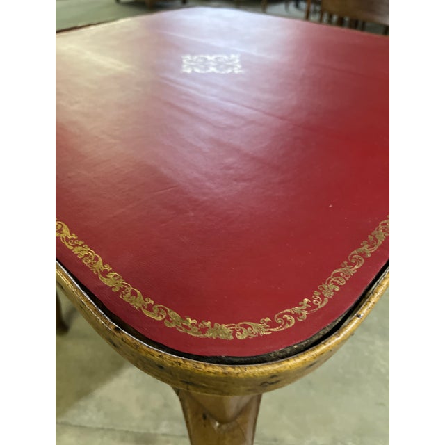 18th Century 18th Century Louis XV Style Epoque Game Table With Leather Top For Sale - Image 5 of 8