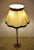 Mid-century Italian floor lamp, 1950s. Structure in mahogany wood with brass details, foot in mahogany with brass band and...