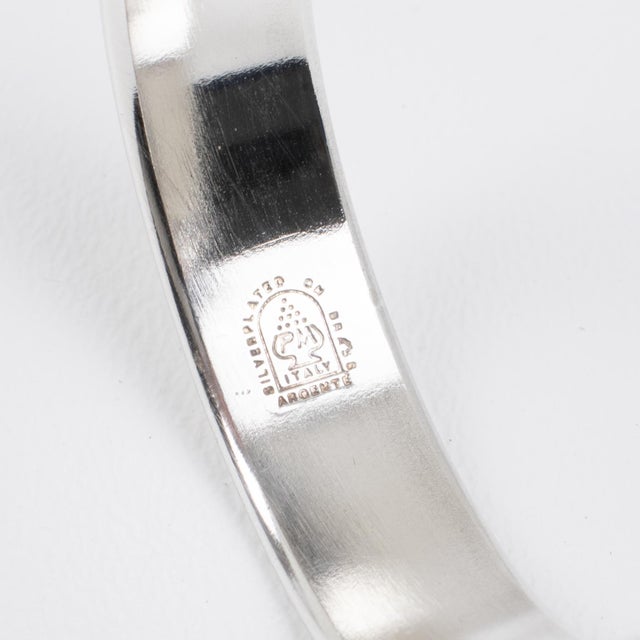 Silver Plate and Crystal Ice Bucket by Pm Italy, Circa 1980 For Sale - Image 11 of 12