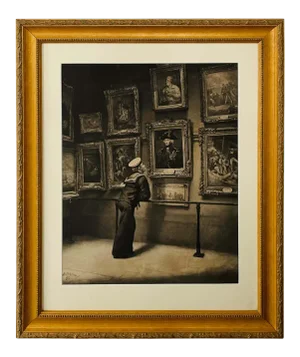 Albert W Holden "One Hundred Years Ago 1805-1905" Original Print Signed & Framed