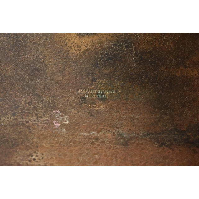 Tiffany Studios New York Art Deco Greek Key Bronze Letter Rack For Sale - Image 11 of 13