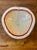 Mid-Century Modern Vintage Murano Art Glass Bowl, Gold Flake White Cased Italian Centerpiece For Sale - Image 3 of 8