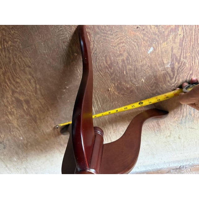 Wood The Bombay Company Pedestal Base Marble Top Plant Stand For Sale - Image 7 of 11