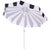 Metal Meze 9 Ft Crank Umbrella, Black Cabana Stripe/White Pole For Sale - Image 7 of 9