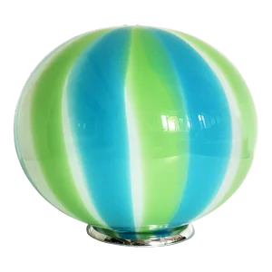Contemporary Milky, Blue and Green Sphere Table Lamp in Murano Glass