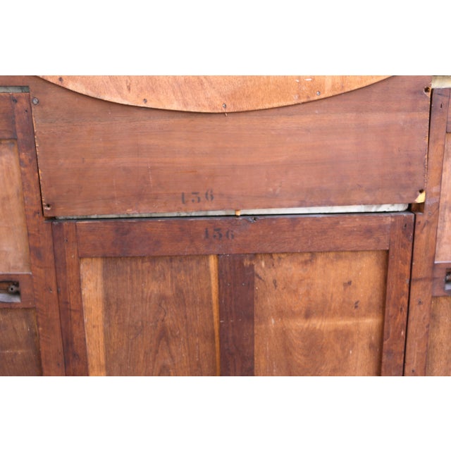 Antique French Art Deco Buffet Sideboard With Beveled Mirror & Marble Top | Burl Wood Credenza | Early 20th Century For Sale - Image 12 of 18