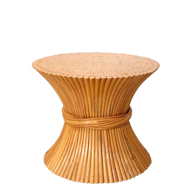 Pr. Of Bamboo Sheaf of Wheat Form Side Table Bases by McGuire For Sale - Image 10 of 13