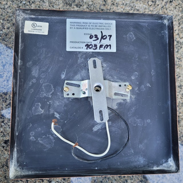 Indoor/Outdoor Colonial Metalcraft Federal Ceiling Light in Copper For Sale - Image 14 of 18