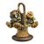 Antique Cast Iron Yellow Flower Basket Doorstop For Sale