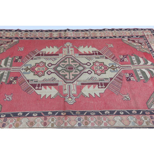1990s Vintage Handwoven Kilim Rug For Sale - Image 10 of 12