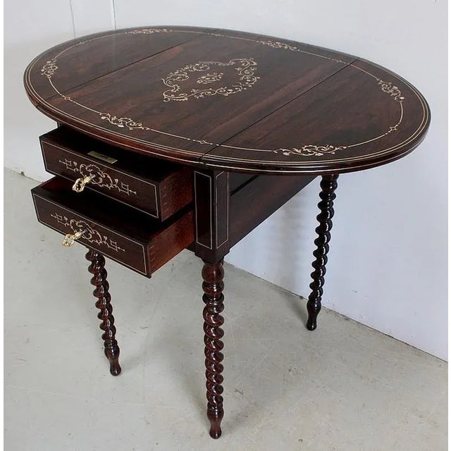Napoleon III Flap Table, Mid-19th Century For Sale - Image 3 of 18