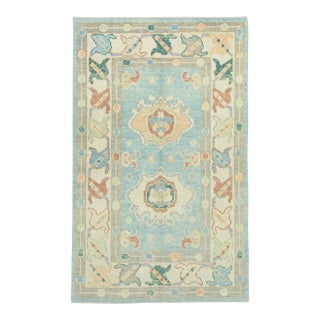 Turkish Oushak Rug 3'9" x 6' #20010 For Sale