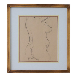Mid 20th Century Nude Figure Sketch