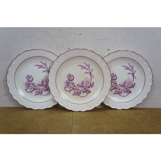 Antique Wedgwood Etruria England Mennecy 5283 Dinner Serving Plates 9" - Set of 11 For Sale - Image 11 of 14