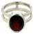 Handcrafted 925 Sterling Silver Garnet Ring With 10x8mm Oval Stone in Bezel Setting - Size 7.5 For Sale