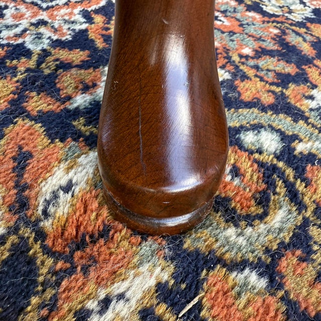 Vintage Thomasville Collectors Cherry Queen Anne 1 Drawer Side Table For Sale - Image 14 of 15