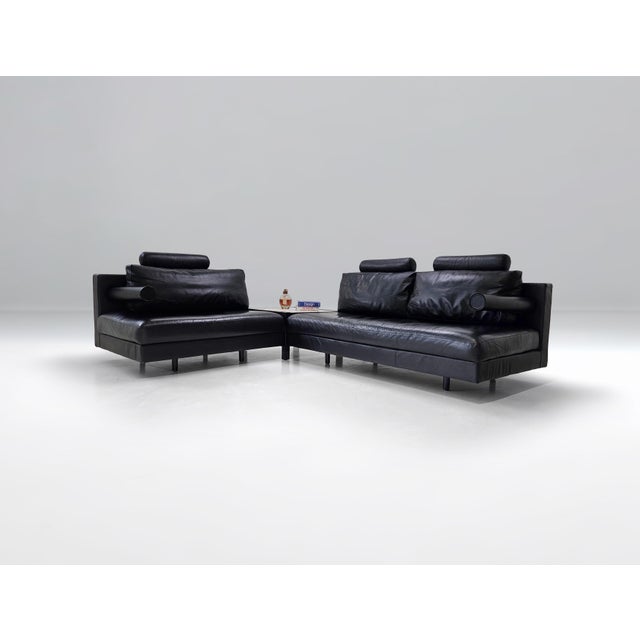 Black Sity Sofa by Antonio Citterio for B&B Italia, 1980s, Set of 2 For Sale - Image 8 of 18