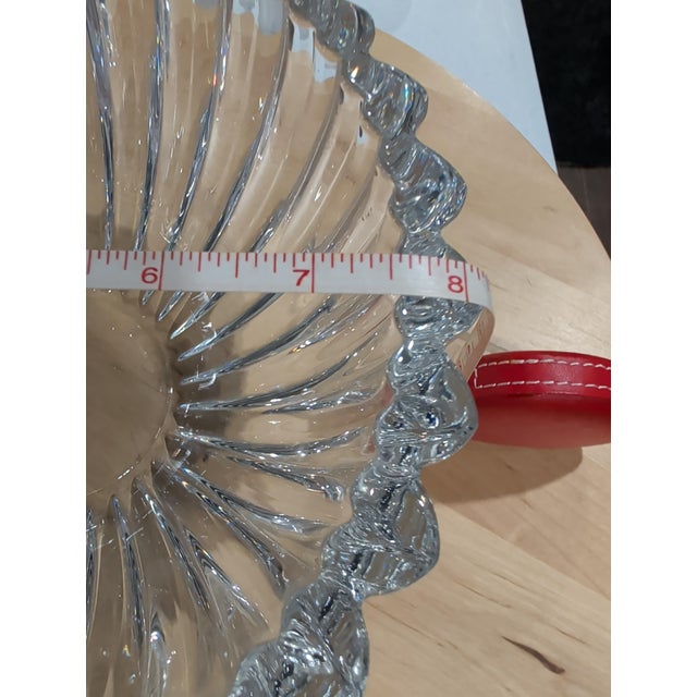 Transparent Tiffany & Co. Crystal Glass Bowl Heart Edge Rimmed Signed 8.25"d X 3.75"h For Sale - Image 8 of 8