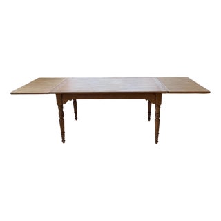 Extendable Farmhouse Table in Walnut, 1950s For Sale