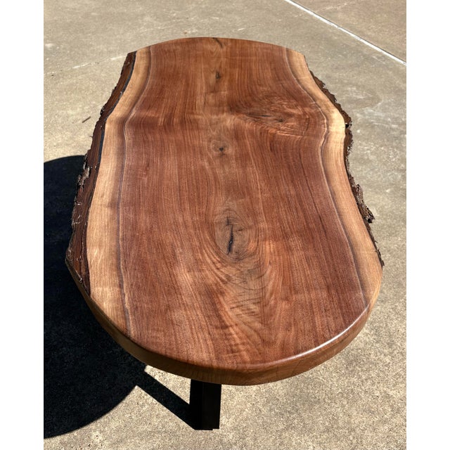 Wood New Hand Crafted Black Walnut Coffee Table For Sale - Image 7 of 9