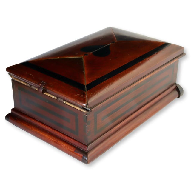 Antique American Folk Art Vanity Box With Heart For Sale - Image 9 of 11