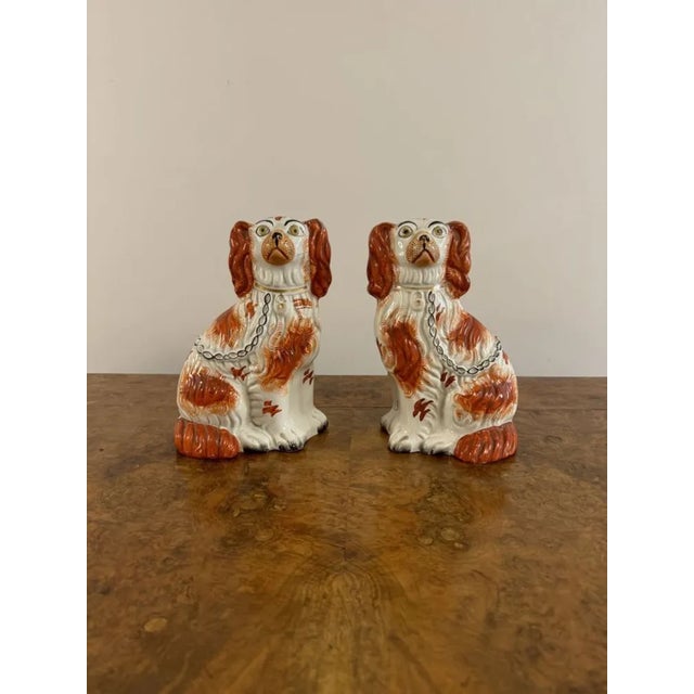 Antique Victorian Seated Spaniels, 1880, Set of 2 For Sale - Image 6 of 6