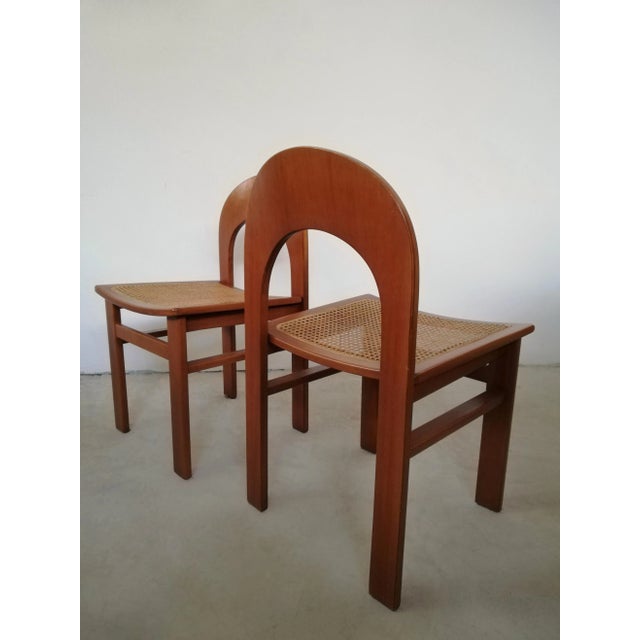 Dining Chairs in Curved Wood & Straw in the Style of Stilwood, Vienna, 1970s, Set of 6 For Sale - Image 11 of 13