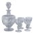 Mid 20th Century Lalique Crystal "Clos Vougeot" Decanter and Glasses - 5 pcs For Sale