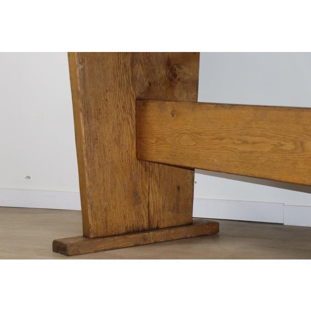 Brutalist Dining Table in Wood, 1960s For Sale - Image 11 of 18