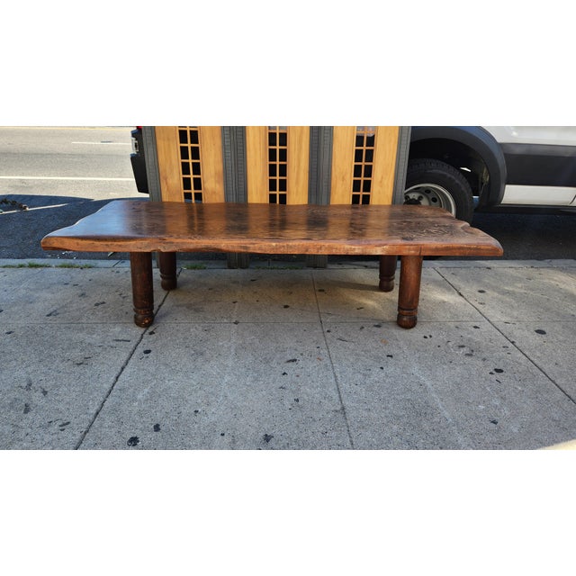 Antique Solid Wood Coffee Table For Sale - Image 9 of 10