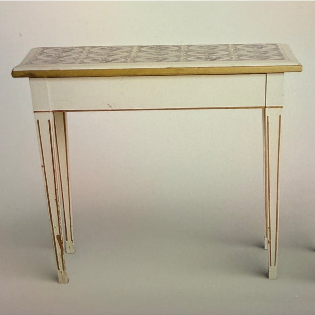 Tea Table with Manganese Tiles, in Good conditions. Designed before 1890