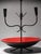 1960s Mid-Century Vibrant Red and Black Candelabra by Gunnar Ander for Ystad Metall, 1960s For Sale - Image 5 of 6