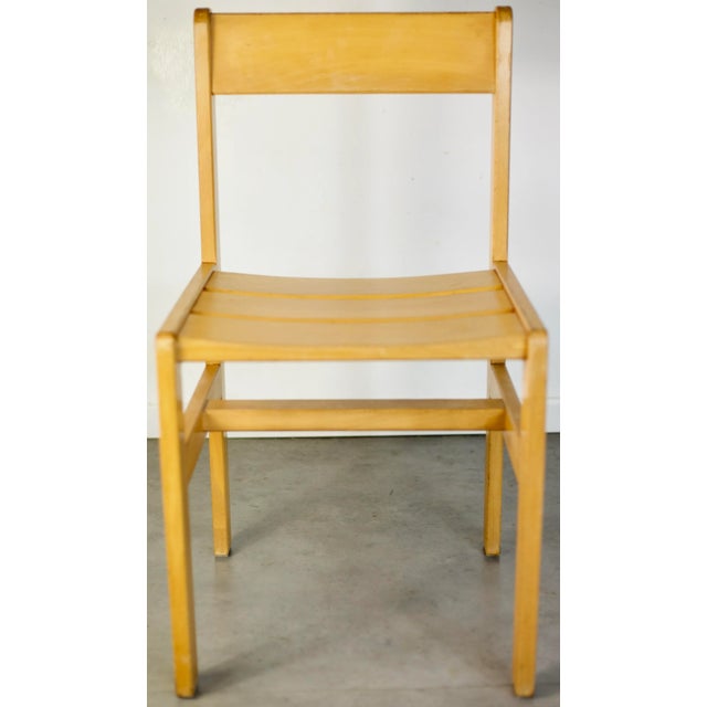 1960s Vintage Wooden Side Chair by André Sornay, 1960s For Sale - Image 5 of 6