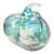 Iridescent Aqua Blue & White Swirled Art Glass Pumpkin Sculpture For Sale In Los Angeles - Image 6 of 10