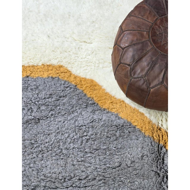 Burgundy Contemporary Moroccan Wool Rug - 8.3 X 6.4 Ft For Sale - Image 8 of 8