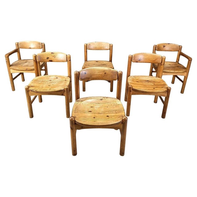 Pine Wood Dining Chairs by Rainer Daumiller for Hirtshals Savvaerk, 1970, Set of 6 For Sale - Image 14 of 14