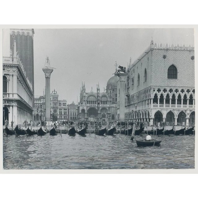 Erich Andres, Venice: Port with Gondolas, Italy, 1955, Black & White Photograph For Sale