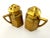 Vintage Mid Century Japanese Gilded Hexagonal Salt and Pepper Shakers For Sale - Image 4 of 7