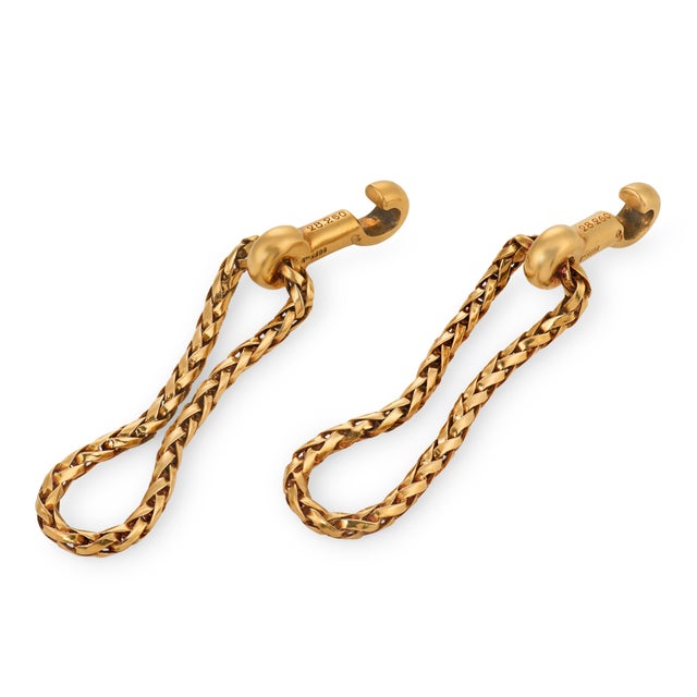 Modern Boucheron Vintage 18k Yellow Gold Cufflinks, A Pair For Sale - Image 3 of 3