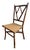 Tortoise bamboo side chair from an antique shop on Pimlico Road, London. Woven grasscloth seat.