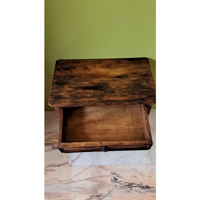 Vintage Rustic Side Table, 1950 For Sale - Image 6 of 11