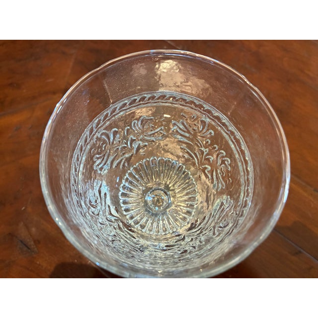 American Mid 20th Century Molded Glass Water Goblets - Set of 14 For Sale - Image 3 of 4