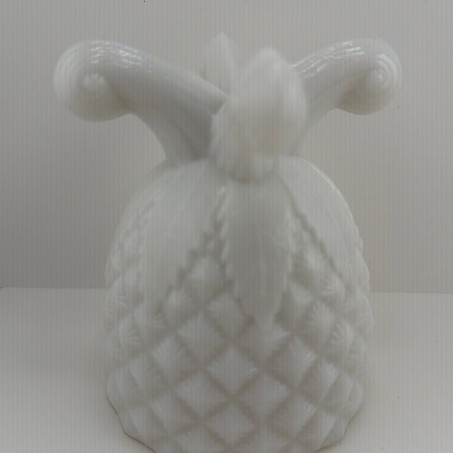 19th-Century French Portieux-Vallerysthal Milk Glass Pineapple Lidded Dish/Box For Sale In Boise - Image 6 of 9