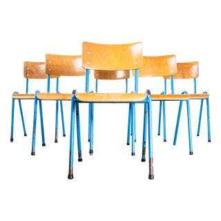 Vintage Stacking Dining Chairs, 1960s, Set of 6 For Sale