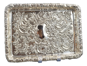 Edwardian Sterling Silver Card Tray by Robert Pringle & Sons, 1904
