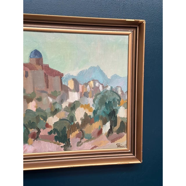 1950s Bengt Ellis, Southern City, 1955, Oil on Canvas, Framed For Sale - Image 5 of 18